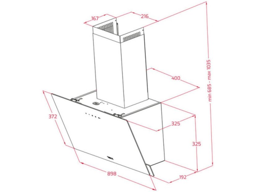 Komínový digestor Teka DVN 97050 TTC WH