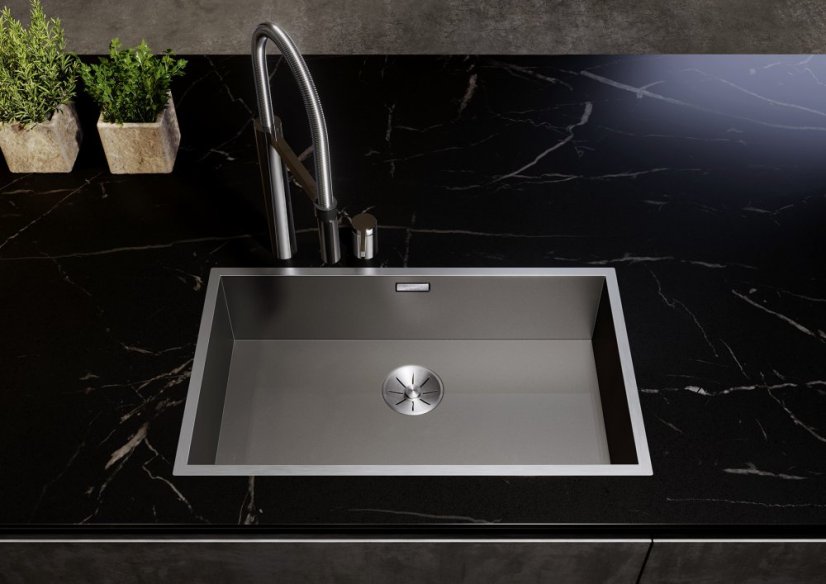 Nerezový drez Blanco CLARON 700 IF nerez Dark Steel