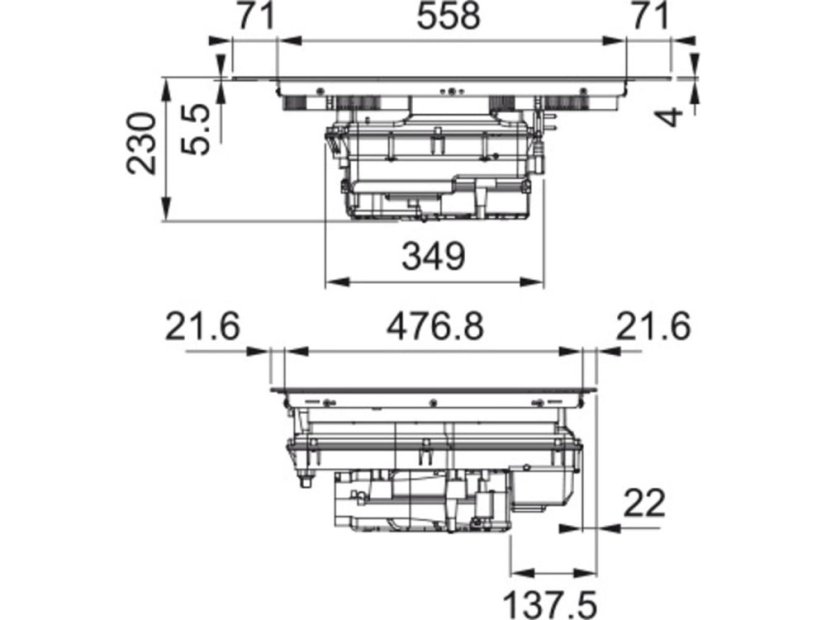 Indukční deska s odsavačem Franke FSM 7081R HI