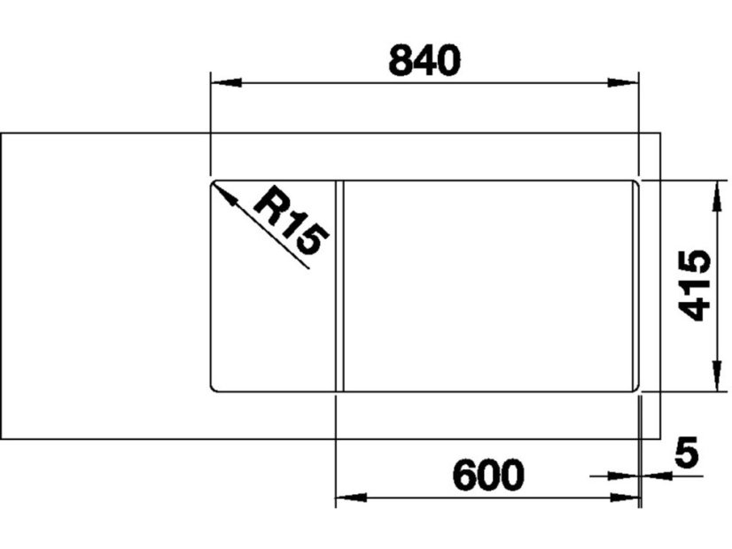 Granitový dřez Blanco FAVUM XL 6 S černá