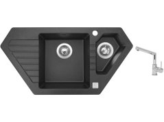 Set Sinks BRAVO 850.1 Granblack + batéria Sinks MIX 350 P chróm