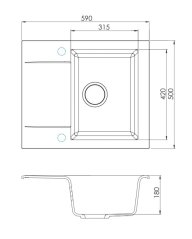 Granitový dřez Alveus GEM 20 - 91 černá