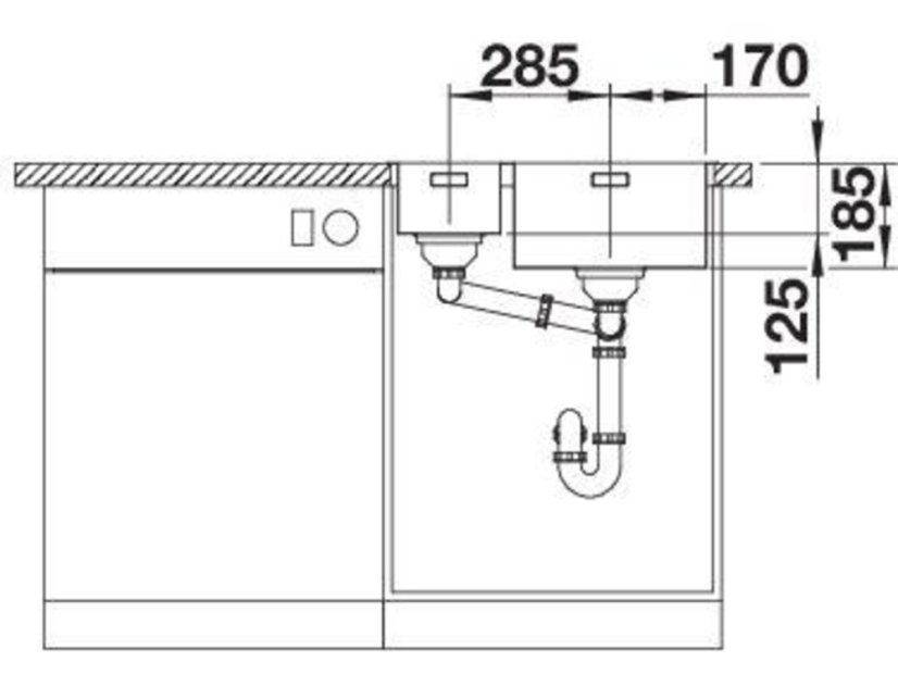 Nerezový drez Blanco Solis 340/180 IF/A InFino nerez kartáčovaný