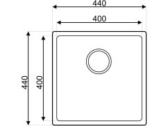 Nerezový dřez Sinks BLOCK 440 V 1mm kartáčovaný