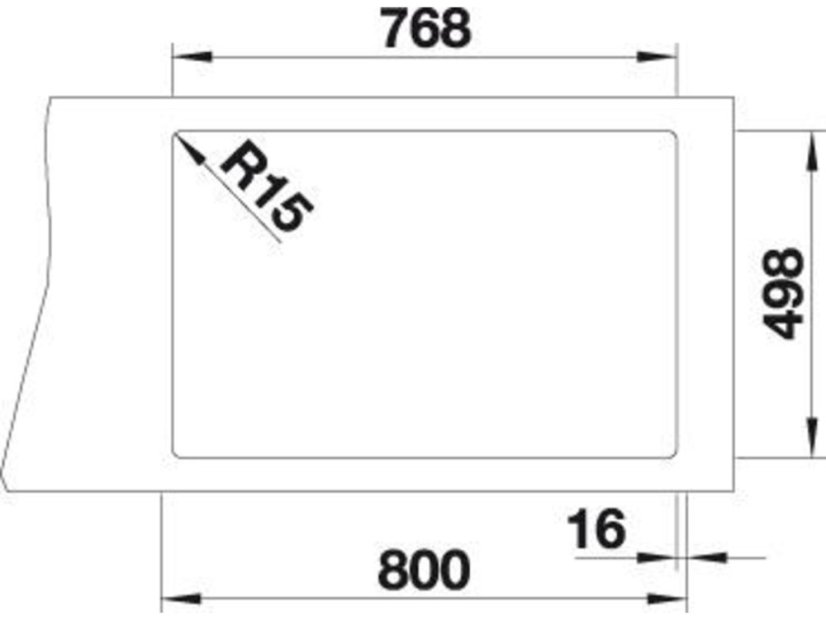 Granitový dřez Blanco Etagon 8 Šedá vulkán bez excentru