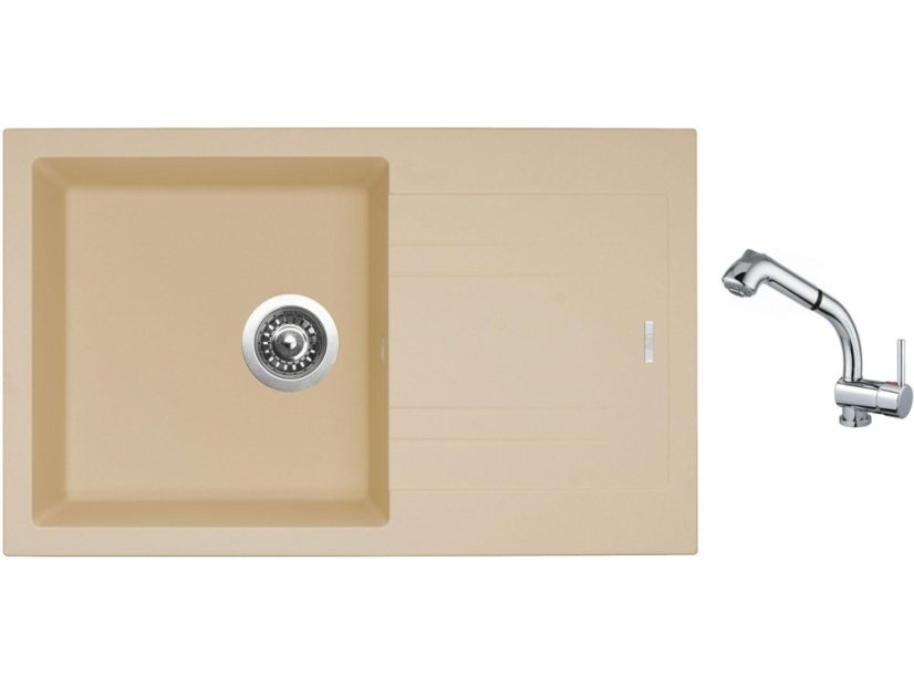 Set Sinks LINEA 780 N Sahara + baterie Sinks MIX 3 S Chrom