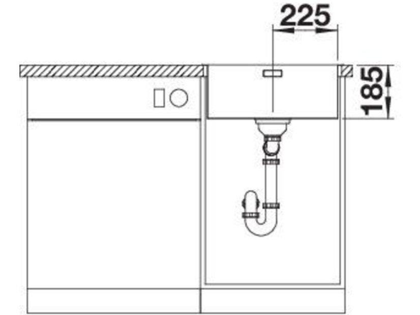 Nerezový dřez Blanco Solis 450 IF InFino nerez kartáčovaný