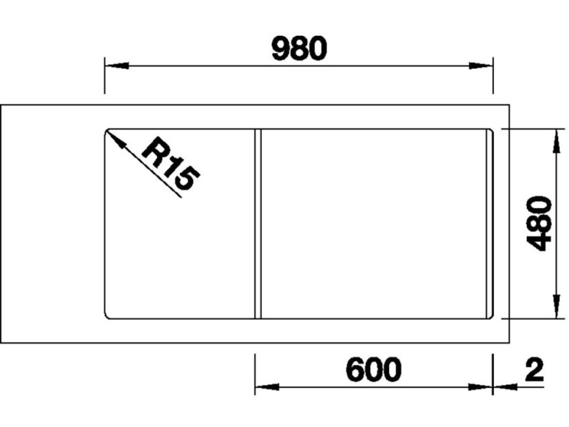 Granitový drez Blanco SONA XL 6 S Kávová
