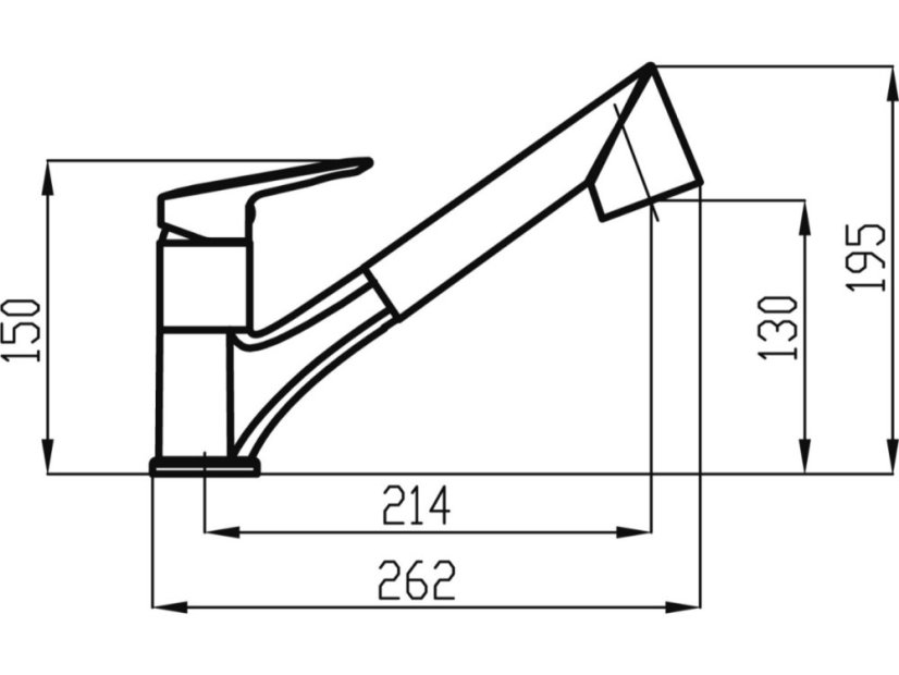Drezová teleskopická batéria Metalia 54, chróm