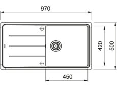 Granitový drez Franke BFG 611 Matná čierna