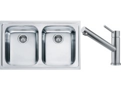 Set Franke LLX 620 Nerez + baterie Franke FC 9290 ORBIT Nerez