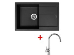 Set Sinks Amanda 780 Pureblack + Vitalia