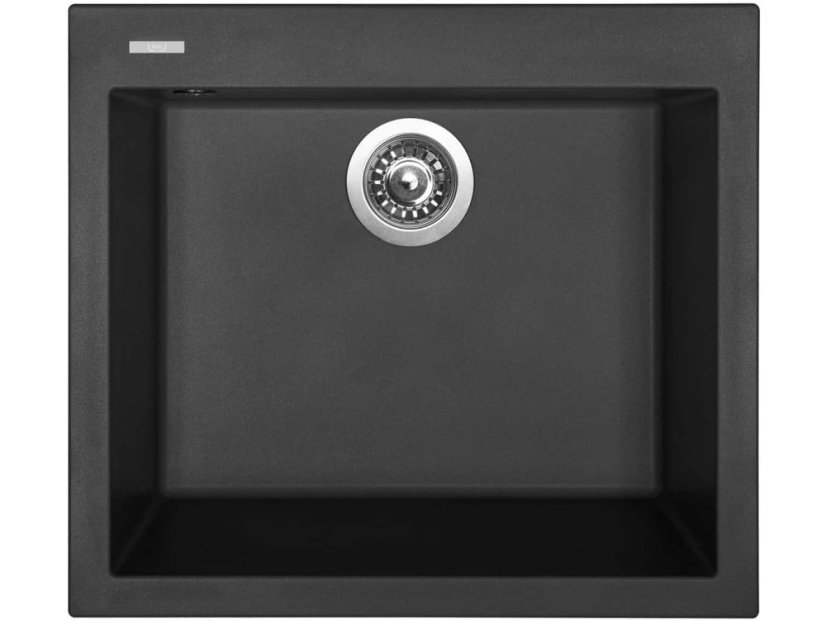 Set Sinks Cube 560 Pureblack + Elasta nerez/černá