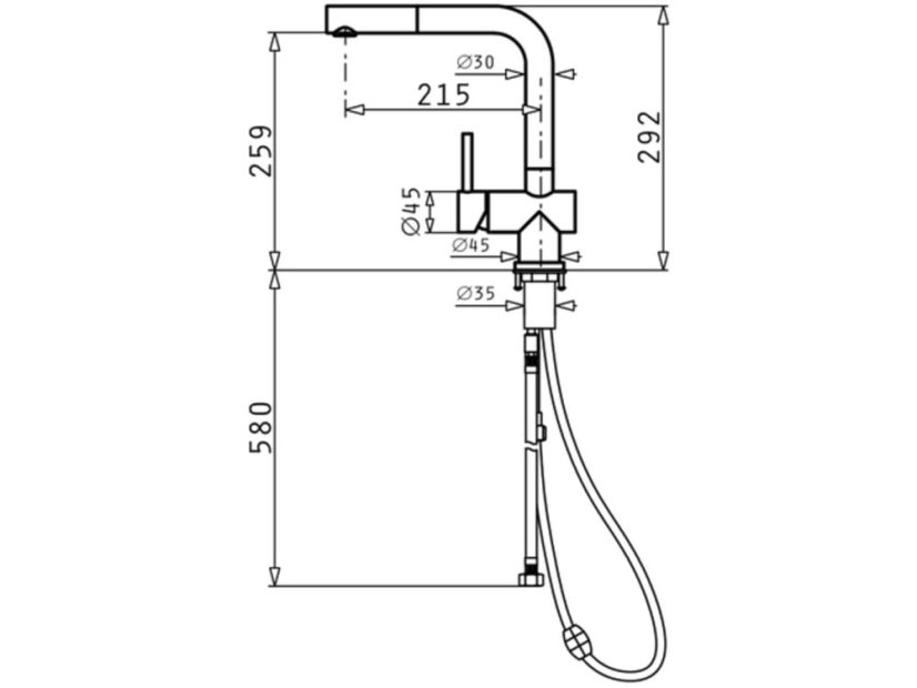 Kuchyňská baterie Pyramis Capriccio nerez
