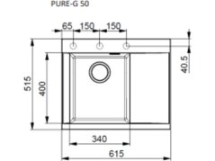 Granitový dřez Alveus Pure-G 50 QC P černý A91