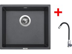 Set Sinks Frame 457 Titanium + Elasta nerez/černá