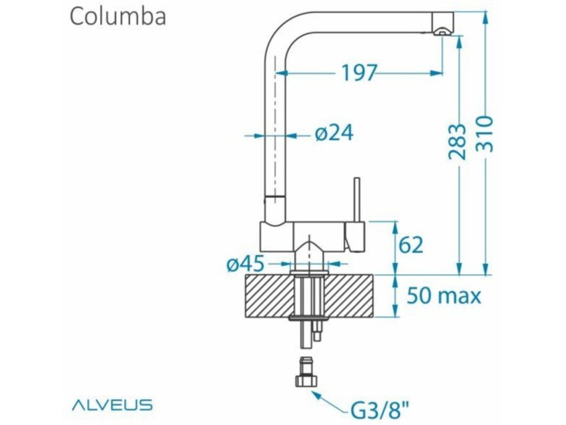 Kuchynská batéria Alveus Columba