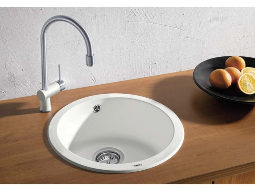 Granitový drez Blanco Rondo 45 Bielá soft
