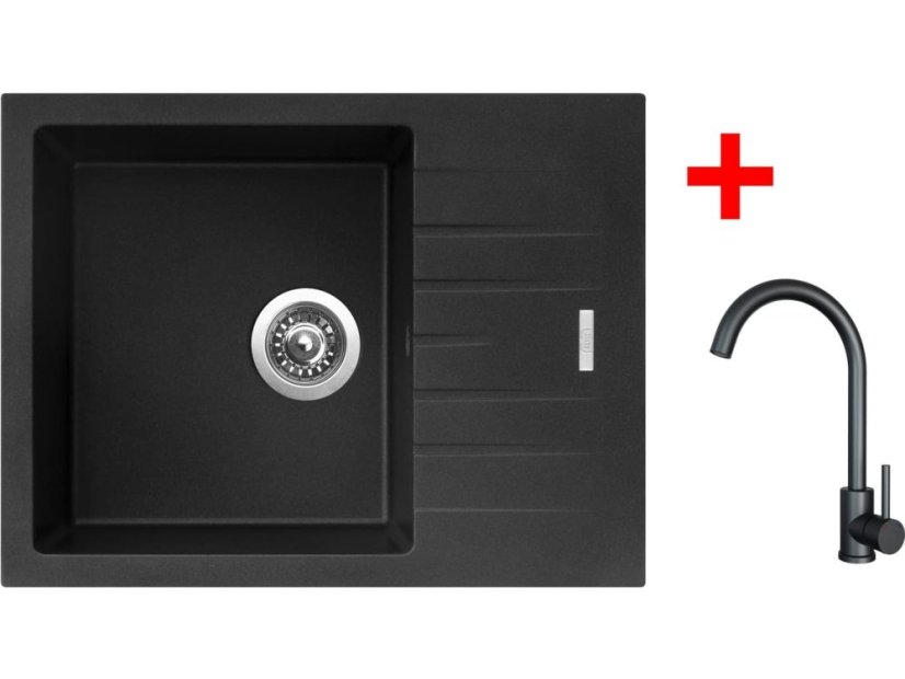Sinks PERFECTO 650 Metalblack + ARCO černá matná