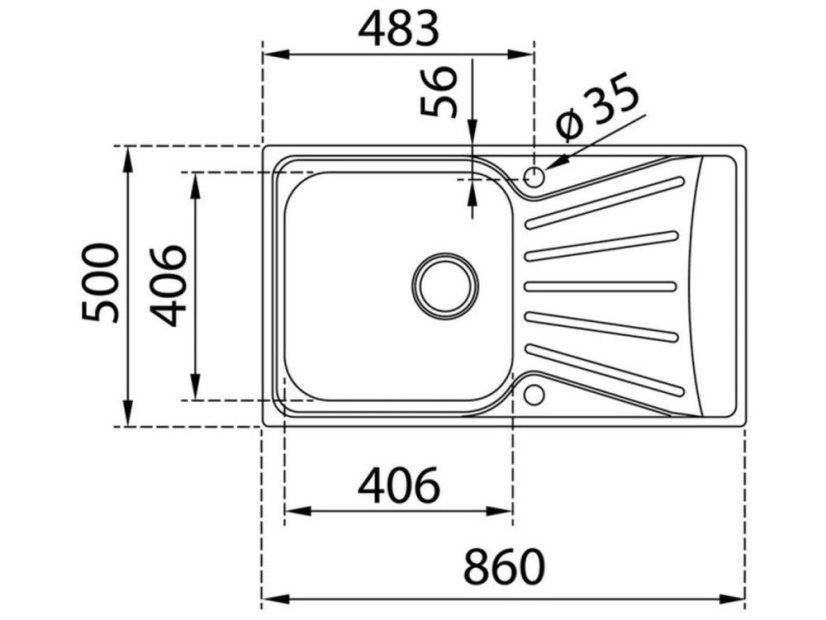 Nerezový dřez Teka STARBRIGHT 50 E-XN 1B 1D X