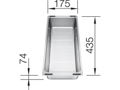 Miska nerez pro SUBLINE 435x175x74
