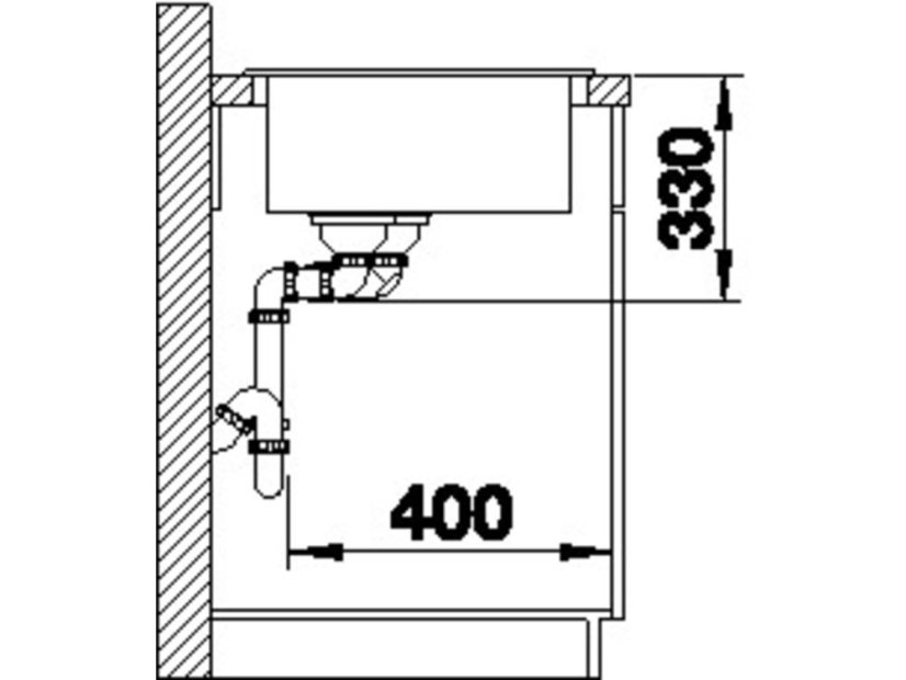 Granitový dřez Blanco NAYA 8 S tartufo dřez vlevo