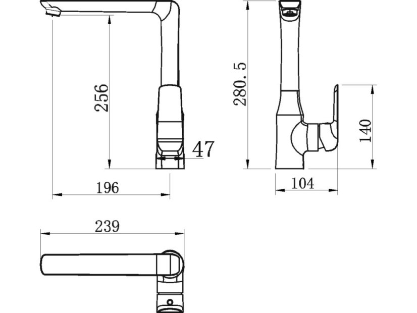 Dřezová baterie Nobless Tina bílá/chrom 7