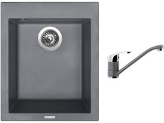 Set Sinks CUBE 410 Titanium + baterie Sinks PRONTO Titanium Set Sinks CUBE 410 Titanium + baterie Sinks PRONTO Titanium