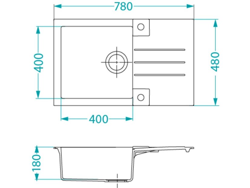 Granitový drez Alveus ROCK 130 STEEL