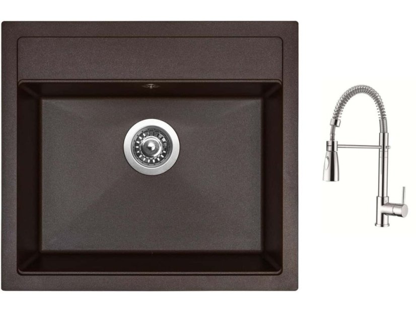 Set Sinks SOLO 560 Marone + batéria Sinks MIX 35 PROF S chróm