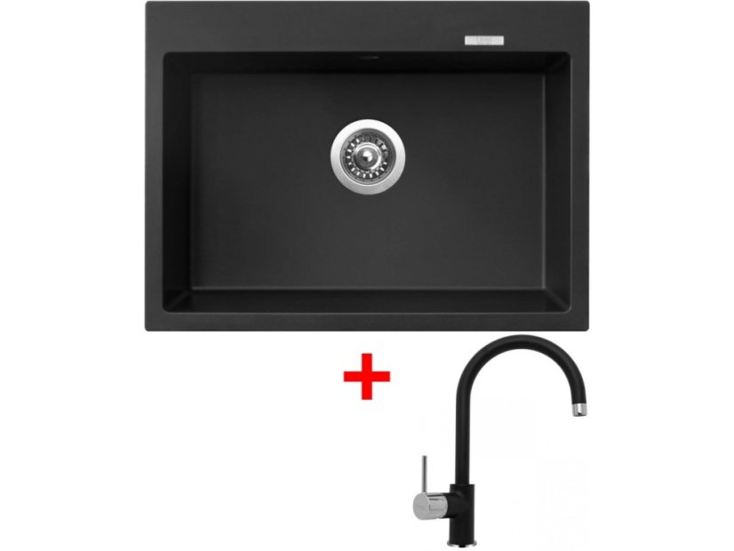 Set Sinks Maximo 680 Pureblack + Vitalia GR