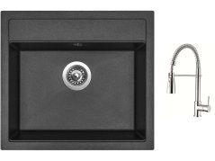 Set Sinks SOLO 560 Metalblack + batéria Sinks MIX 35 PROF S chróm