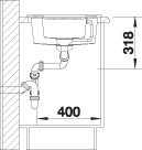 Granitový drez Blanco METRA 6 S sivá vulkan
