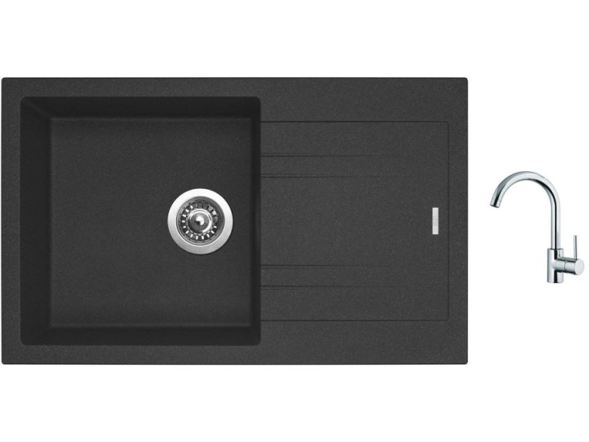 Set Sinks LINEA 780 N Granblack + baterie Sinks MIX 35 chrom