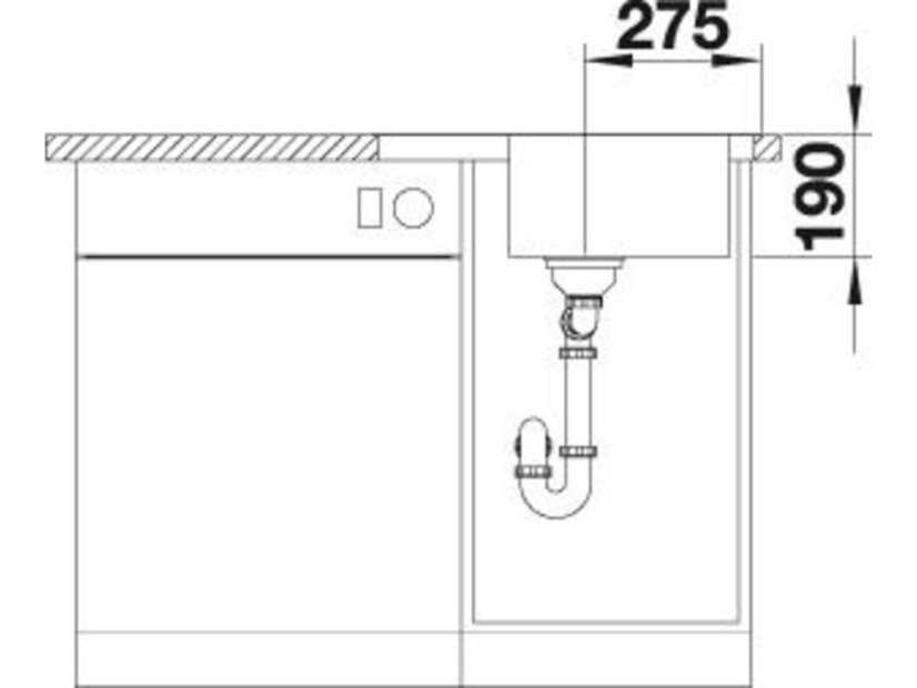 Nerezový drez Blanco DINAS 45 S Mini nerez kartáčovaný s excentrom