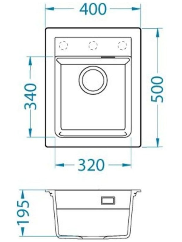 Granitový drez Alveus ATROX 10 QC béžový A50