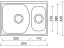 Nerezový dřez Sinks TWIN nákres