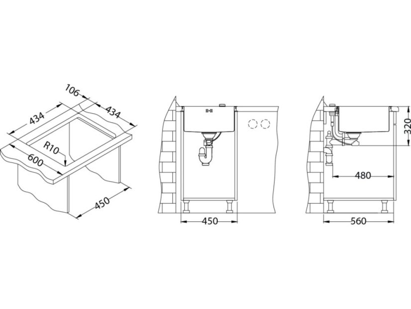 Kuchynský drez Alveus Quadrix 30 Monarch Bronze