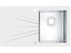 Sklenený drez Alveus Karat UP 10 pravý biely