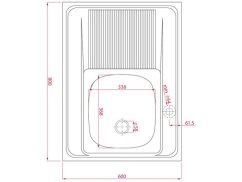 Nerezový dřez Teka L800.600 1B 1D X