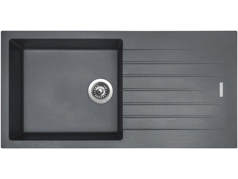 Set Sinks Perfecto 1000 Titanium + Elasta nerez/černá