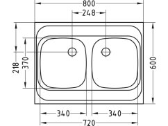 Nerezový dřez Alveus Classic 40, bez rámu