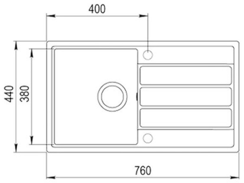 Granitový drez Teka COMFOR 45 B-TQ 1B 1D Čierna metalická - 6