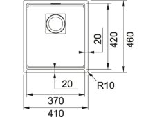 Granitový dřez Franke KNG 110-37 Bílá-led