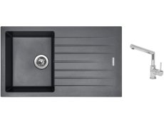 Set Sinks PERFECTO 860 Titanium + batéria Sinks MIX 350 P chróm