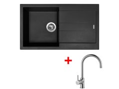 Set Sinks Amanda 860 Pureblack + Vitalia