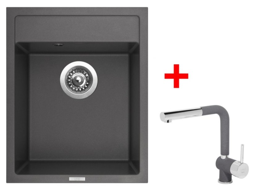 Set Sinks Classic 400 Titanium + Mix 3 P GR