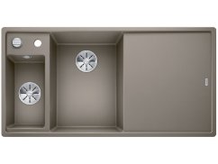 Granitový drez Blanco AXIA III 6 S InFino tartufo drev.kráj.doska drez vľavo s exc.