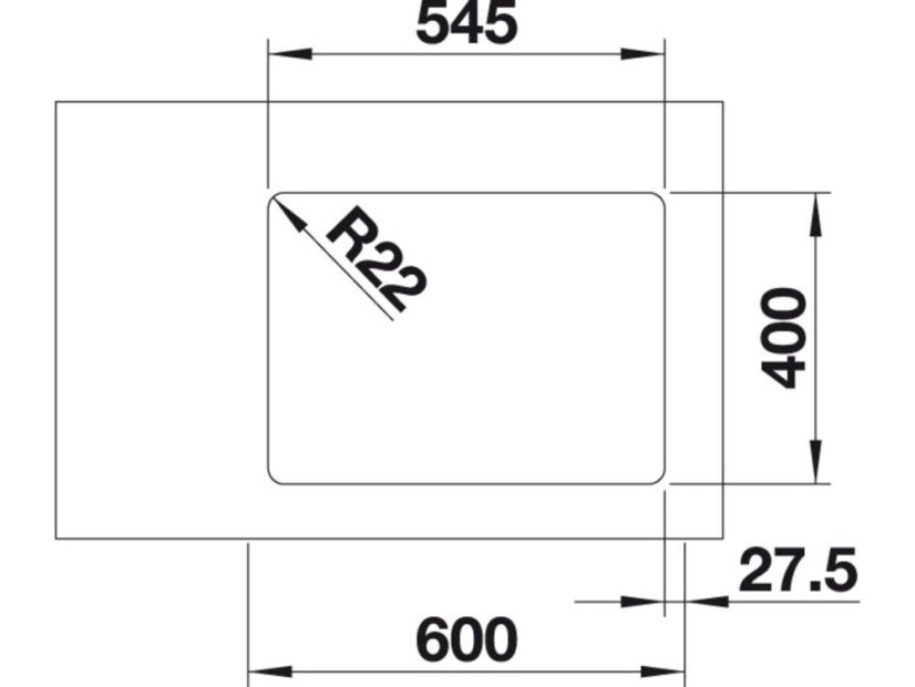 Nerezový drez Blanco ANDANO 340/180 U InFino Nerez hodvábny lesk drez vľavo