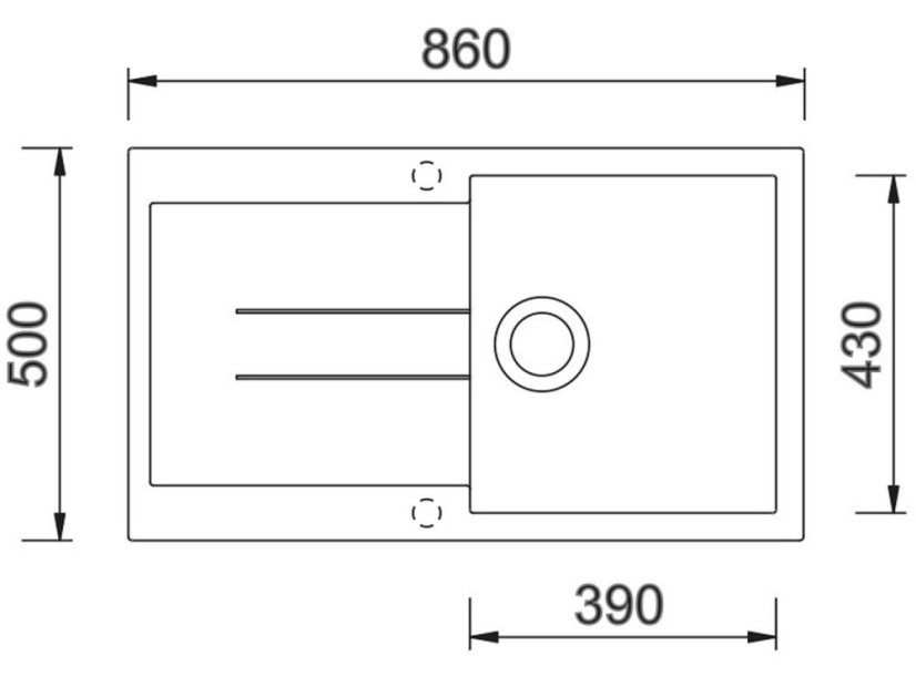 Set Sinks AMANDA 860 Metalblack + baterie Sinks PRONTO Metalblack